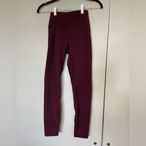 lululemon athletica High-Waist Burgundy Leggings